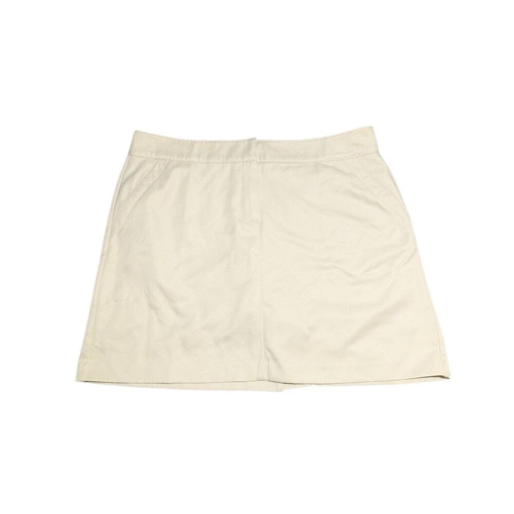 Izod Golf Women's Beige Golfing Skirt Zip Stretch Size 12